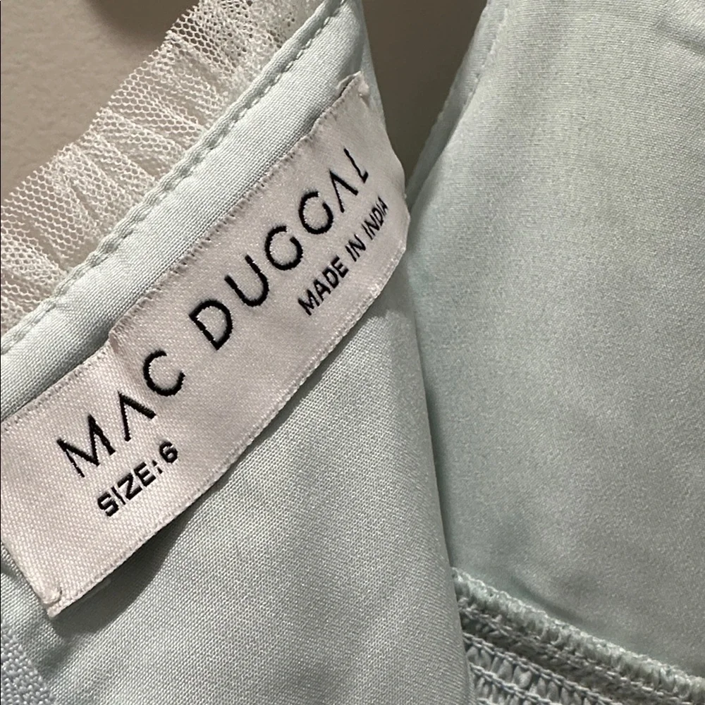 Mac Duggal Girls Ruffled Floral Embroidered Gown - Picture 11 of 15